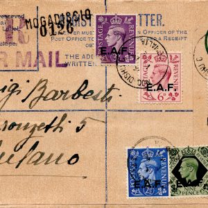 E.A.F. - Intero postale 3 p. (formato 153 x 95) viaggiato racc.