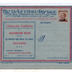 Toscana 2 "Sindacato Emiliano" - B.L.P affrancata con Cent. 40 n. 4