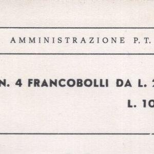 1952 - Libretto Ministeriale "OMAGGIO" con le emissioni dell'anno