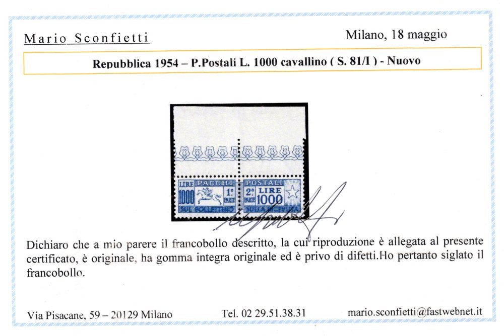 1952 - Libretto Ministeriale "OMAGGIO" con le emissioni dell'anno