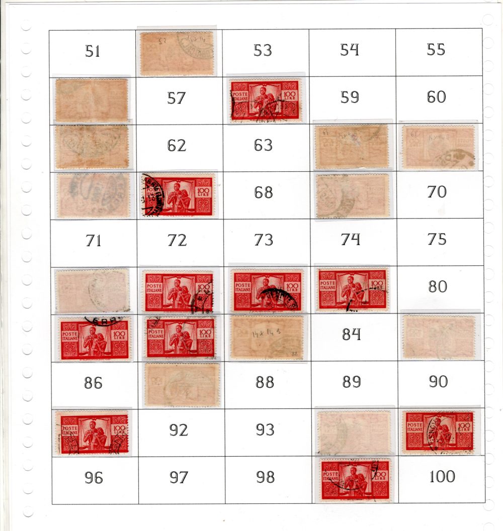 Democratica Lire 100 collezione dentellatura 14