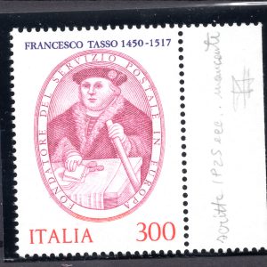 Francesco Tasso Lire 300 varietà senza diciture