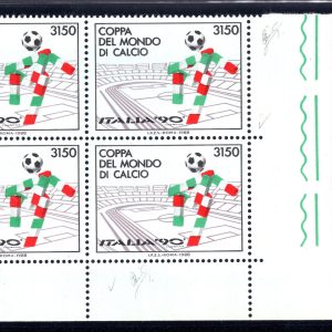 Coppa del Mondo "Italia '90" Lire 3.150 doppia varietà