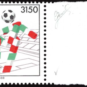 Calcio "Italia 90" Lire 3.150 varietà fondo verdino