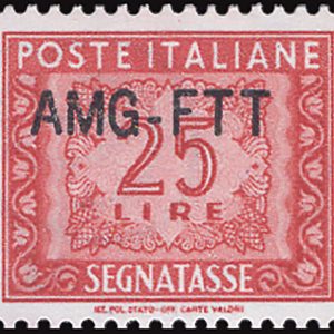 Segnatasse Lire 25 n. 25A soprastampa modificata