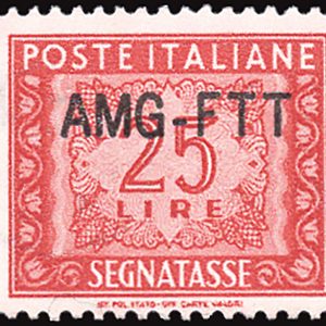 Trieste A - Segnatasse Lire 25 soprastampa modificata