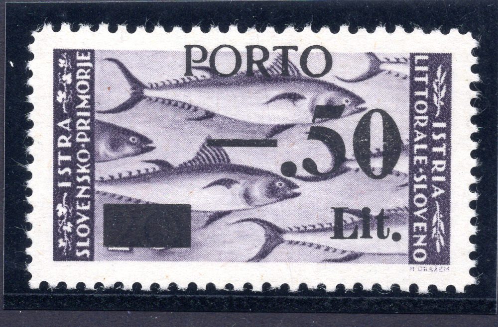 Litorale Sloveno - Segnatasse "Porto" Cent. 50 su 20 l. n. 6A/III