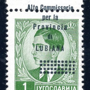 Lubiana - Alto Commissariato 1 d. n. 44ca esemplare varietà