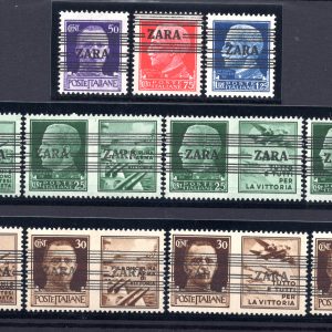 Zara Occ. Tedesca - francobolli d'Italia soprastampati n. 24/34