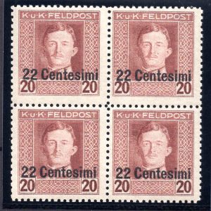 Friuli Occ. Austriaca - Cent. 22 su 20 h n. 9ba dentellatura 11,1/2