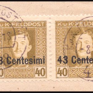 Friuli Occ. Austriaca - Cent. 43 su 40 h bistro oliva n. 12ba