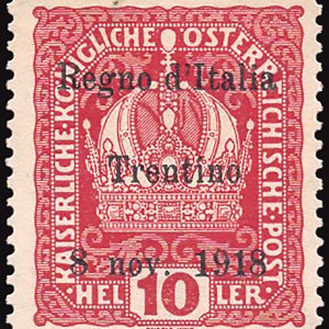 Trentino Alto Adige - 10 h. lacca n. 4d con errore tipografico 8 nov.