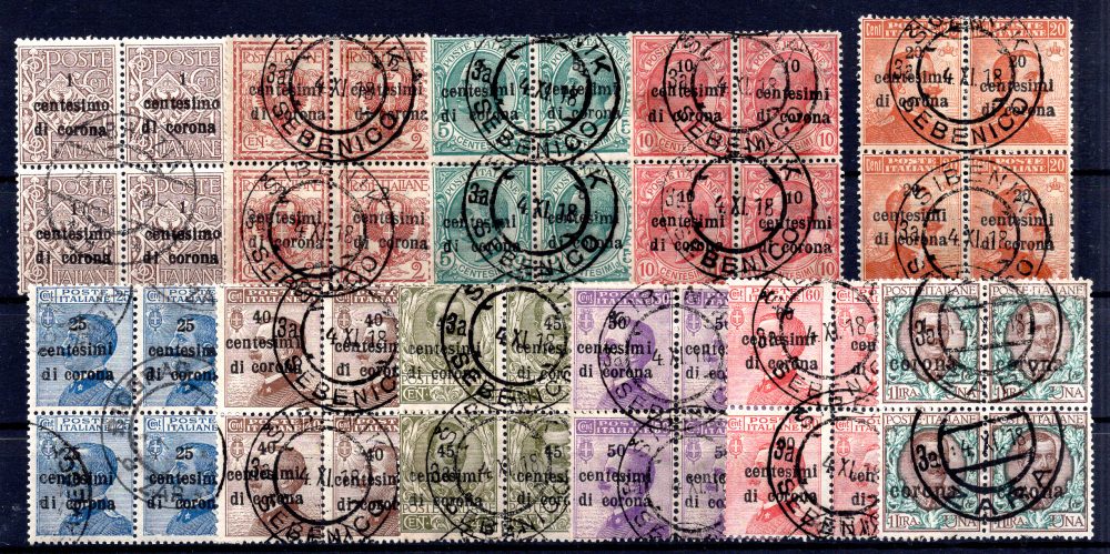 Trento e Trieste - Francobolli d'Italia soprastampati n. 1/11