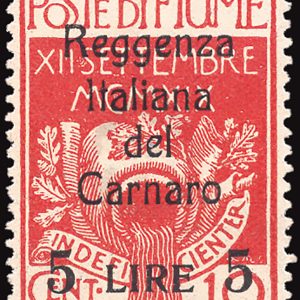 Fiume - Reggenza Italiana del Carnaro 5 lire