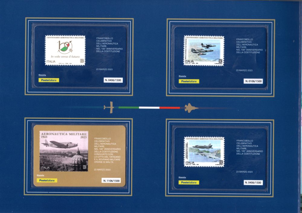 Folder Aeronautica 2023 serie di tessere filateliche