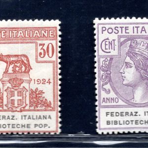 Parastatali "Federazione Italiana Bibliot. Pop." n. 34/37 - MNH