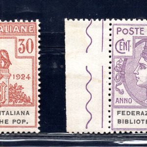 Parastatali "Federazione Italiana Bibliot. Pop." n. 34/37 - MH