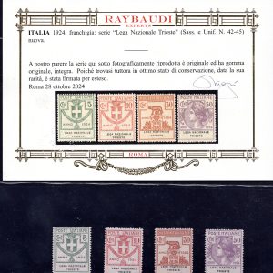 Parastatali "Lega Nazionale Trieste" n. 42/45  Certificata - MNH