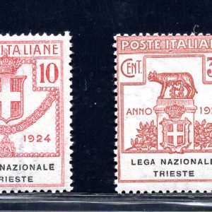 Parastatali "Lega Nazionale Trieste" n. 42/45  Certificata - MH