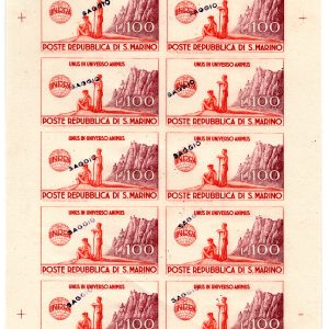 UNRRA -  Prova calcografica del Minifoglio - Rarità Cert. oro Raybaudi