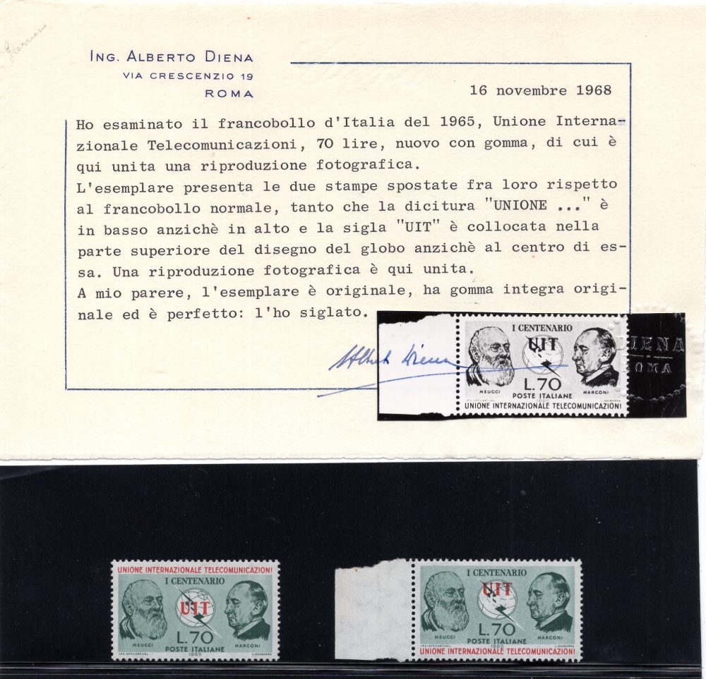 1965 UIT n. 996a - Francobollo Naturale scritta in basso - MNH