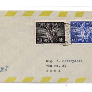 Tobia Posta Aerea n. 16/17 su due cartoline Maximum