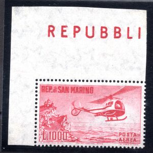 1961 Lire 1.000 Elicottero posta aerea n. 138 - MNH