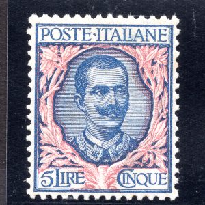 Floreale Lire 5 n. 78 centratissimo - MNH