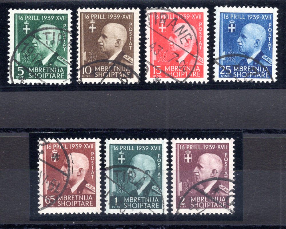 Albania Occ. Italiana - Unione Italo Albanese n. 30/36 serie usata
