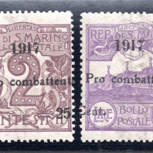 1917 Pro Combattenti n. 51/52 serie MNH