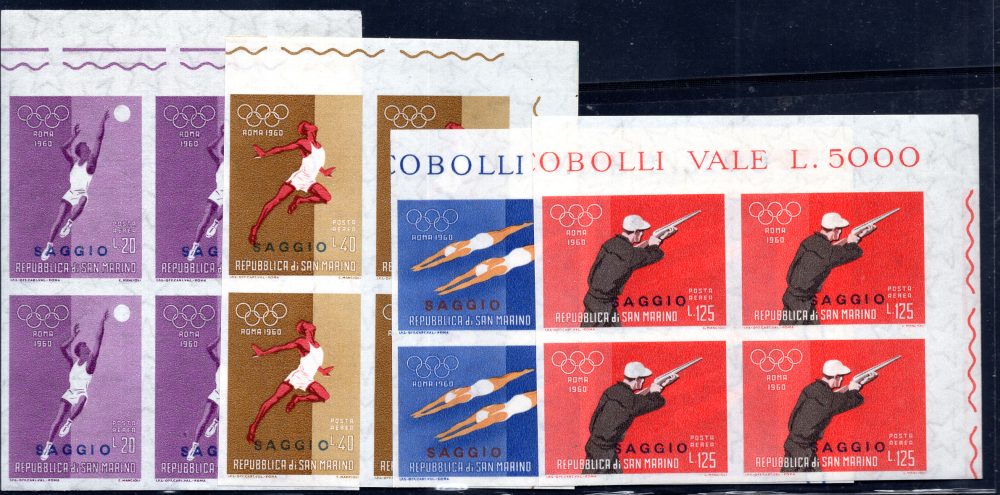Olimpiadi di Roma P.A. 132/135 quartina Saggio"- MNH