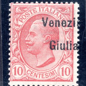 Venezia Giulia 10 Cent. soprastampa spostata a destra  MNH