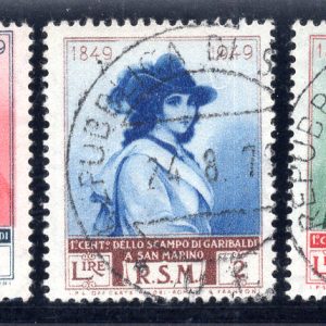 Garibaldi n. 358/I - 360/I serie tre valori Ruota 3 - usata
