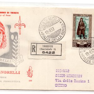 Trieste - Signorelli n. 186 coppia su FDC Venetia raccomandata