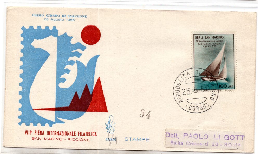 8° Giornata filatelica n. 449 su FDC Venetia viaggiata