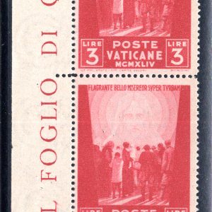 Prigionieri 3 lire n. 100caa non dentellato in basso - MNH