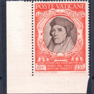 Concilio di Trento Lire 1,50 n. 115e non dentellato in basso - MNH
