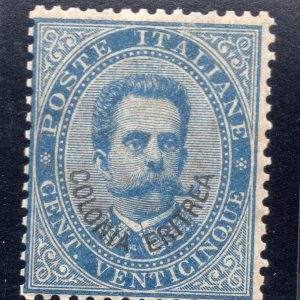 Eritrea - Umberto I° Cent. 25 n. 6 firmato Vignati - MH