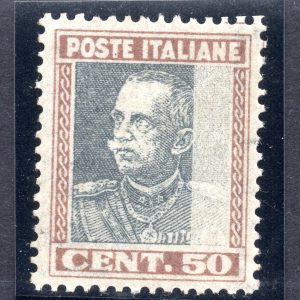 Parmeggiani Cent. 50 n. 218g centro di due tonalità di grigio - MNH