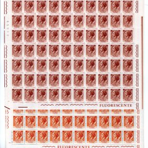 Siracusana "Fluorescente" gomma arabica  serie in fogli di 100 - MNH