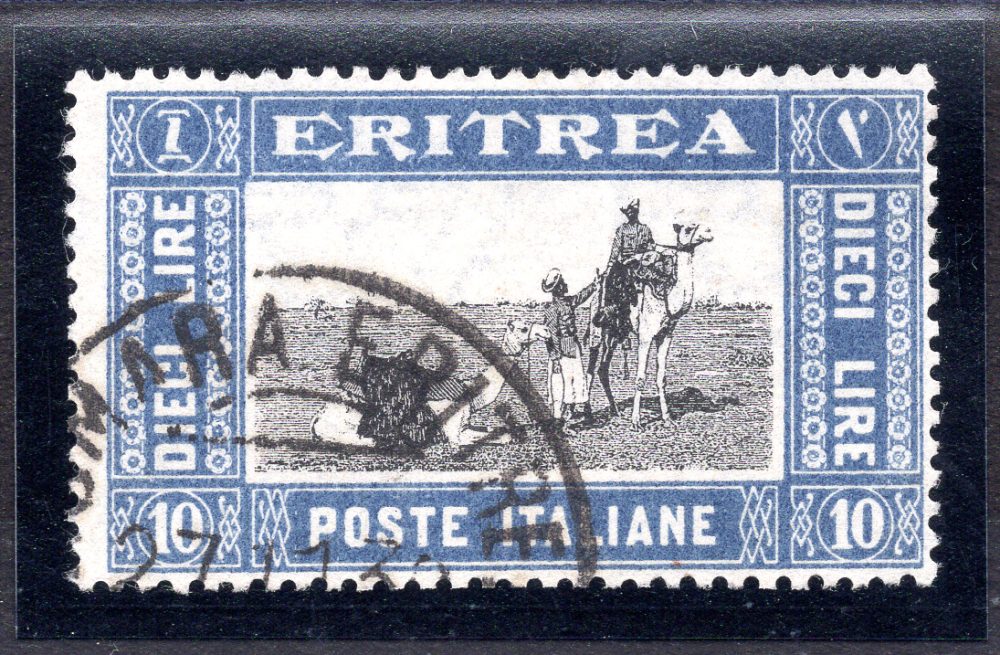 Eritrea - 1930 Cammellieri Lire 10 n. 164 usato