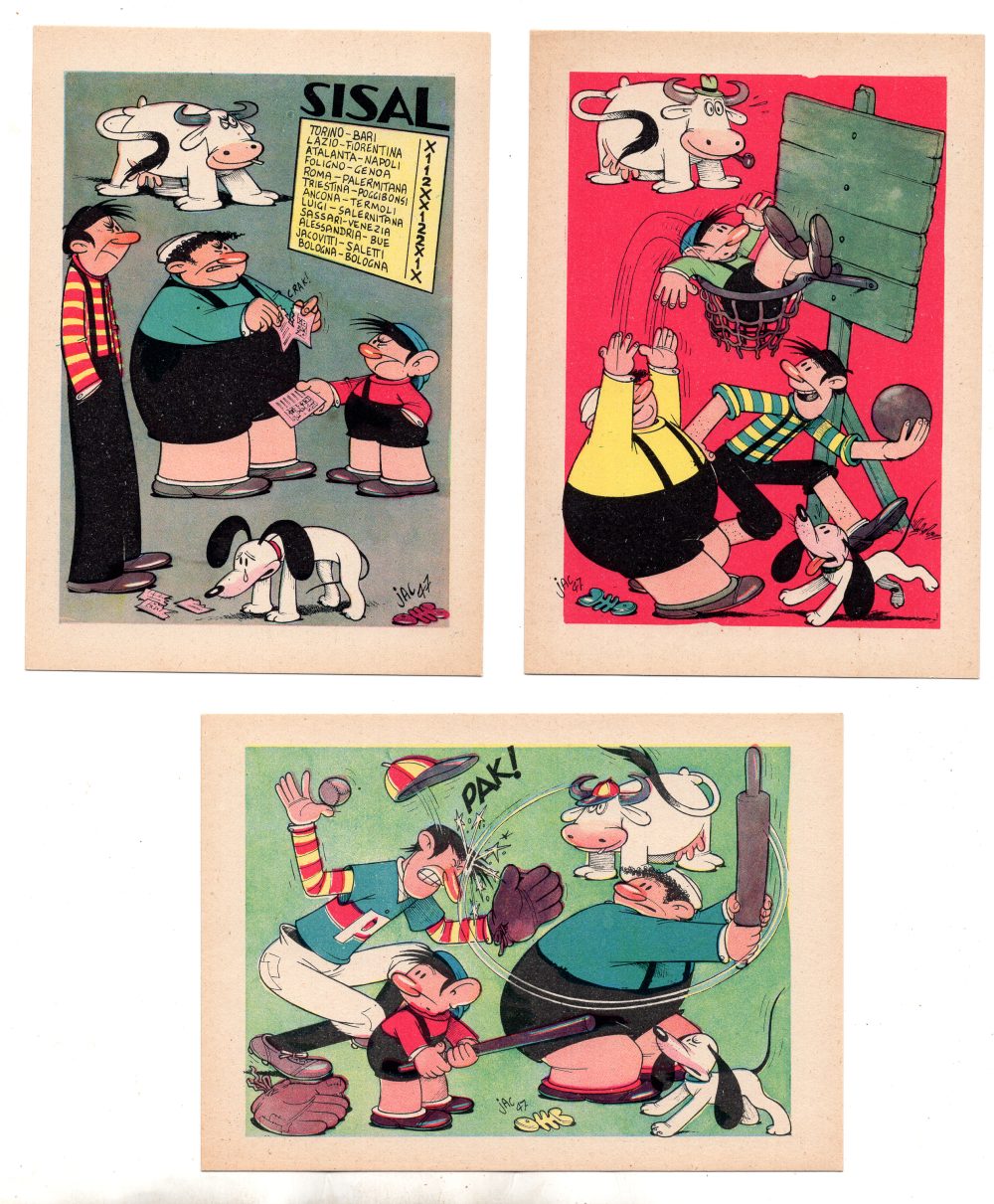 30 Cartoline Jacovitti sport 1947 completa di copertina