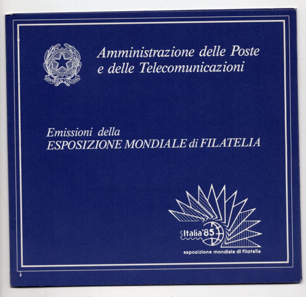 Folder Precursore P32 Esposizione Mondiale di filatelia Italia '85