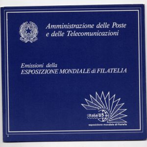 Folder Precursore P32 Esposizione Mondiale di filatelia Italia '85