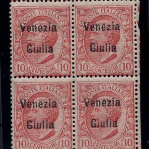 Venezia Giulia - 10 c. varietà "a" di carattere diverso n. 22f MNH
