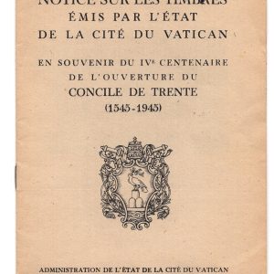 Concilio di Trento n. 110/121 libretto del Governatorato in francese