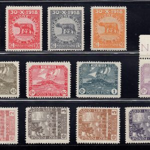 Fiume - Plebiscito del 30 - X - 1918 n. 62/73 MH