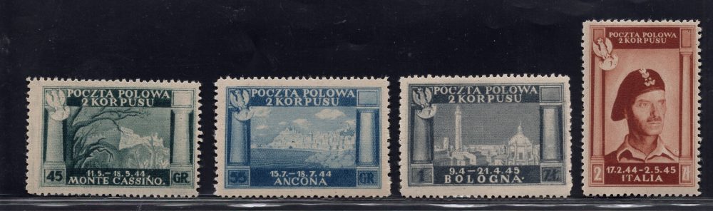 Corpo Polacco - Vittorie in Italia n. 1/4 - MNH