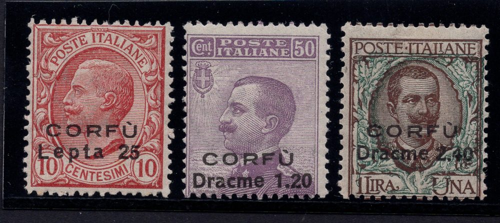 Corfù Occ. Militare italiana 1923 n. 9/11 serie - MH