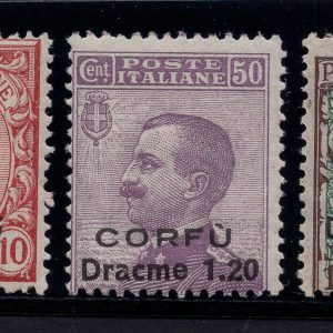 Corfù Occ. Militare italiana 1923 n. 9/11 serie - MH